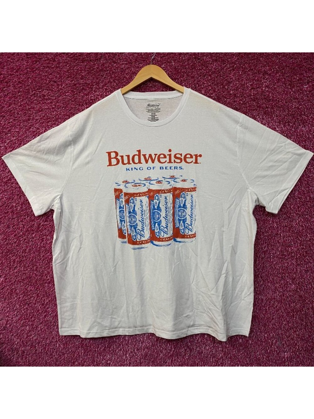 Budweiser King of Beers Six Pack Graphic T-Shirt 3XB